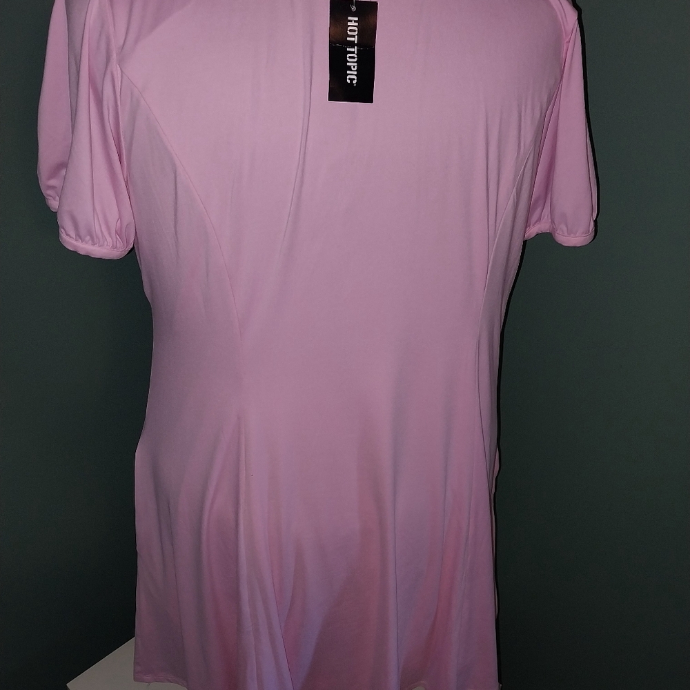 Pink Lace-Up Women Dress - Picture 5 of 6